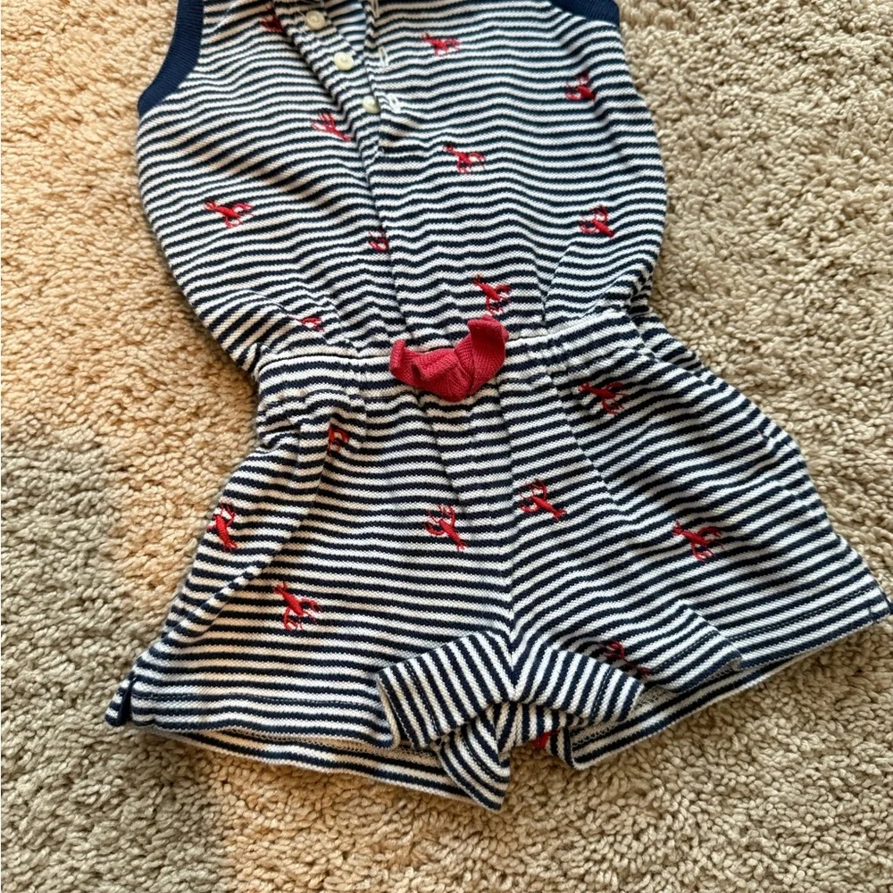 Ralph Lauren Blue and White Striped Polo